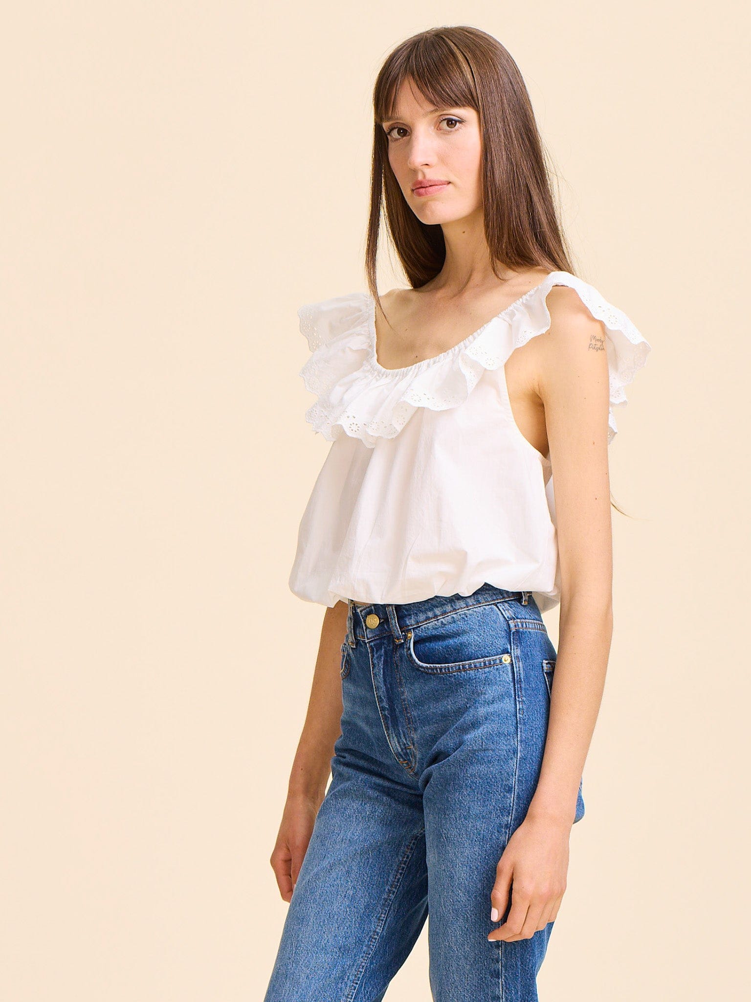 MILLE Clothing Stella Top in Ivory