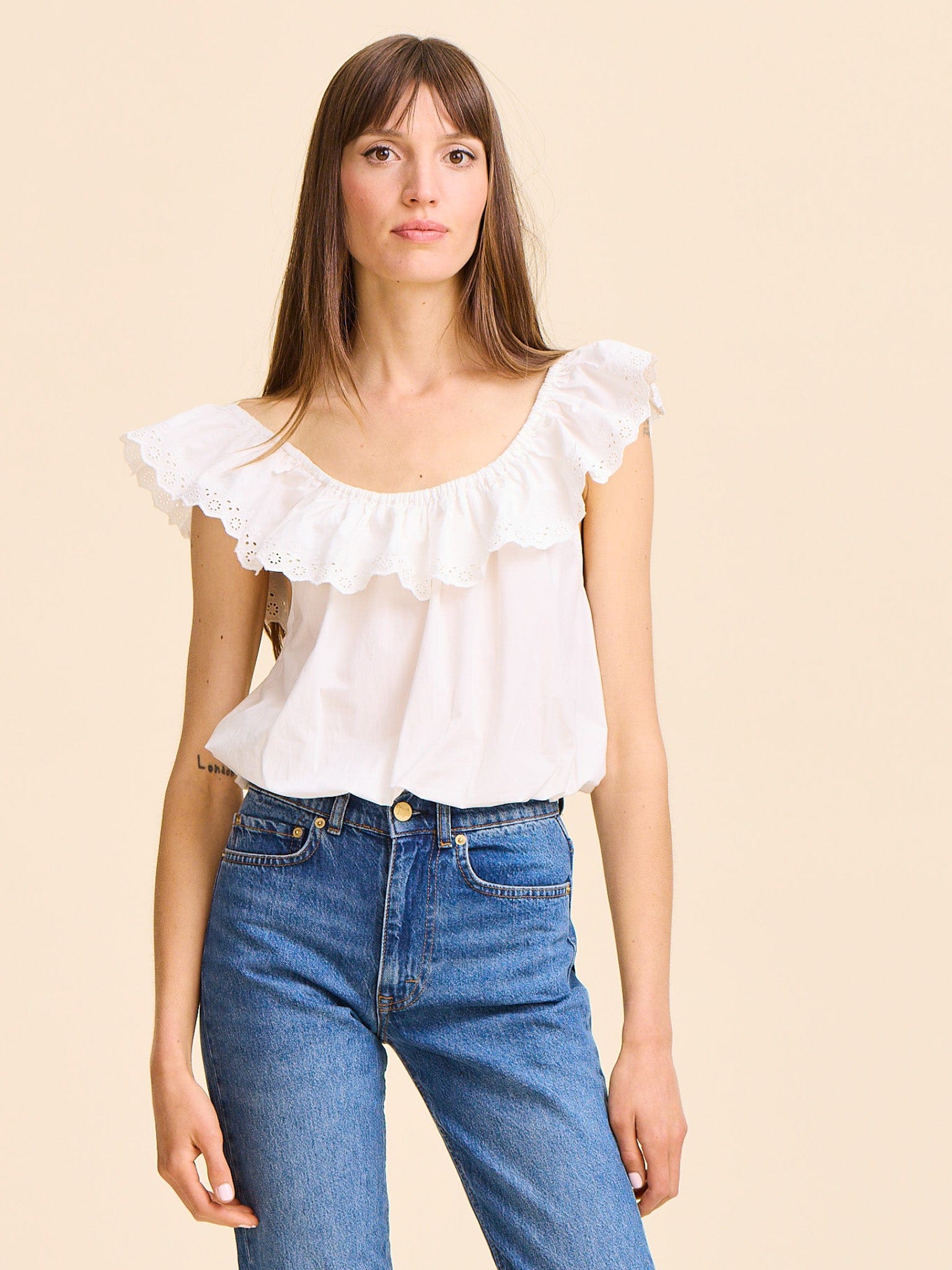 MILLE Clothing Stella Top in Ivory
