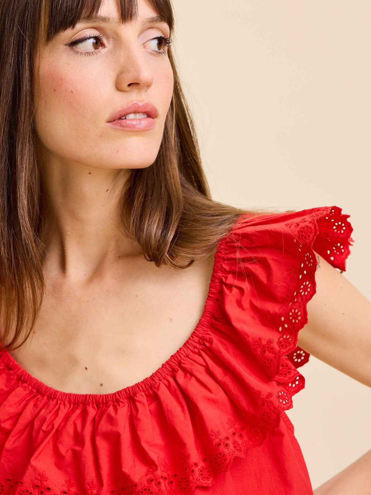 Stella Top in Scarlet — The cut
