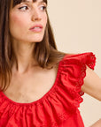 MILLE Clothing Stella Top in Scarlet
