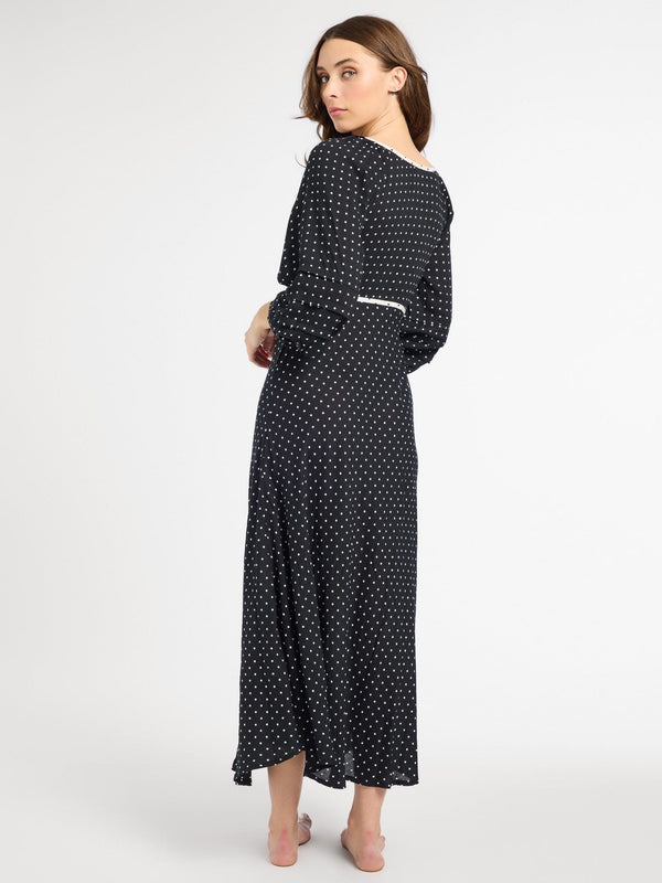 Suki Dress in Black & White Dot — view 7
