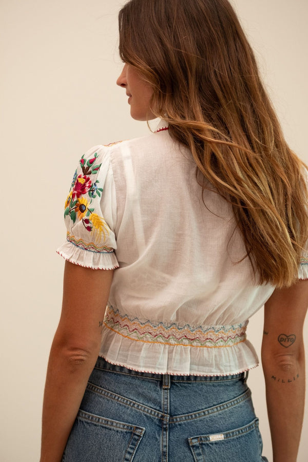 Tali Top in Flora Embroidery — view 11