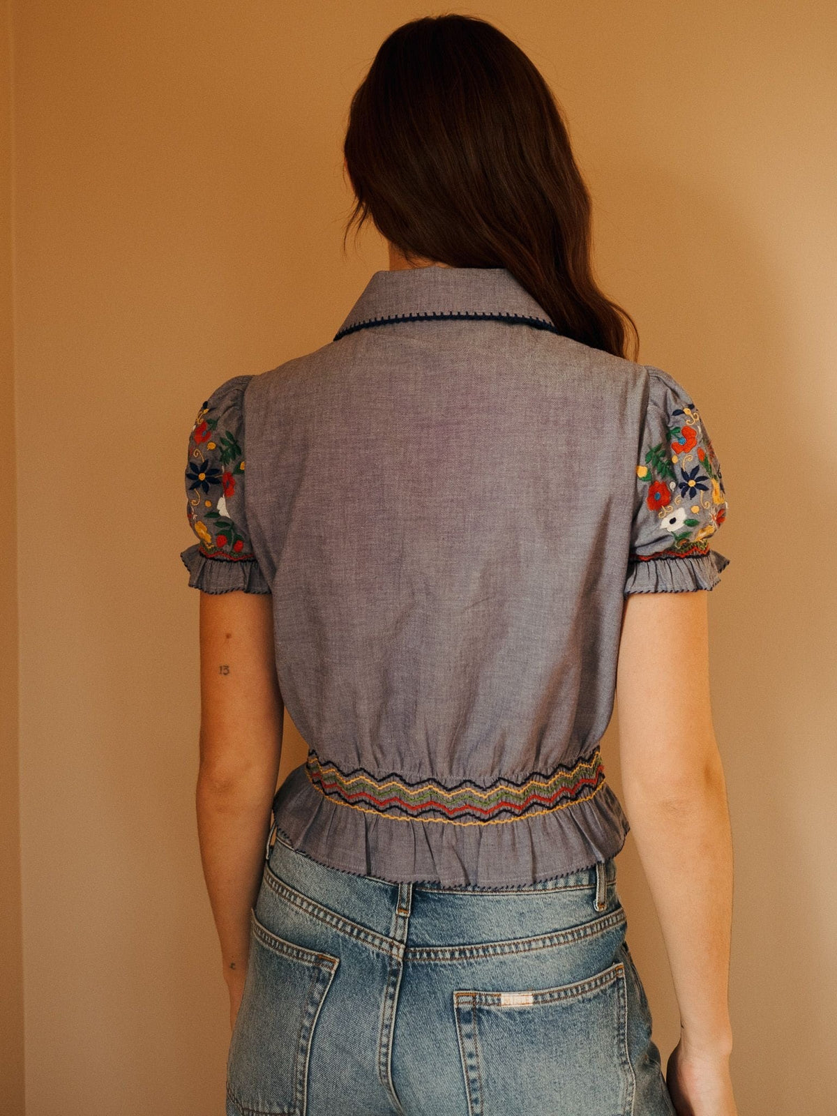 Tali Top in Garden Embroidery — The cut