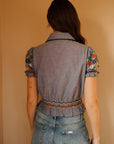 MILLE Clothing Tali Top in Garden Embroidery