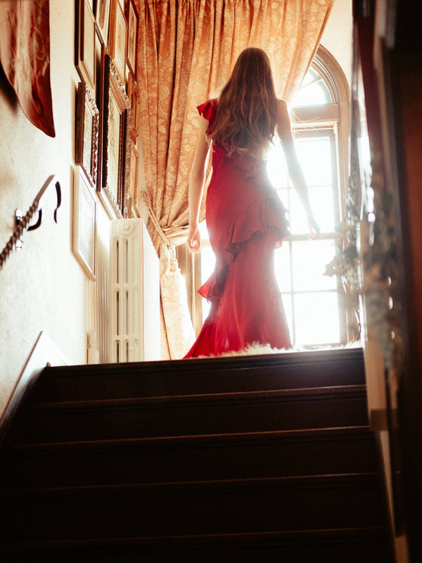 Tallulah Dress in Claret — view 19