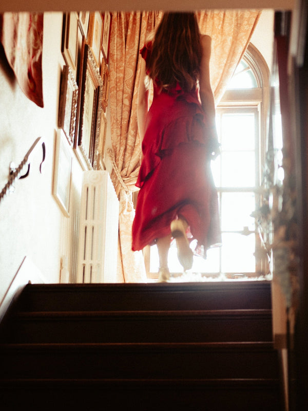 Tallulah Dress in Claret — view 18