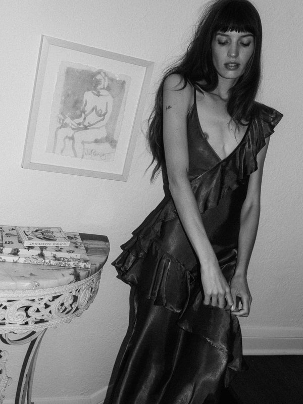 Tallulah Dress in Claret — view 32