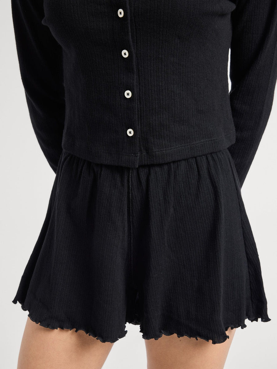 Tati Pointelle Short in Black — alternate view