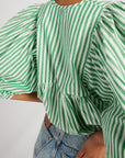 MILLE Clothing Thalia Top in Kelly Stripe