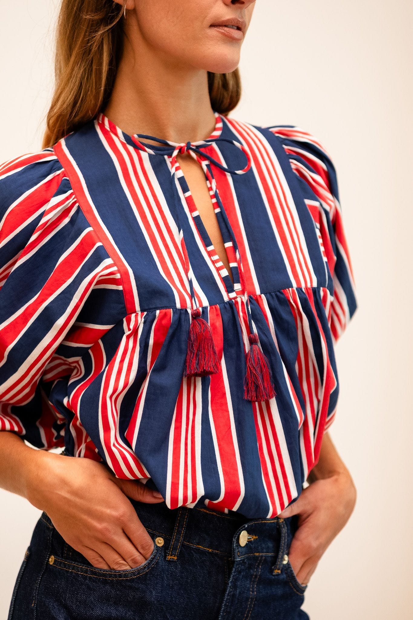 MILLE Clothing Thalia Top in Sailing Stripe