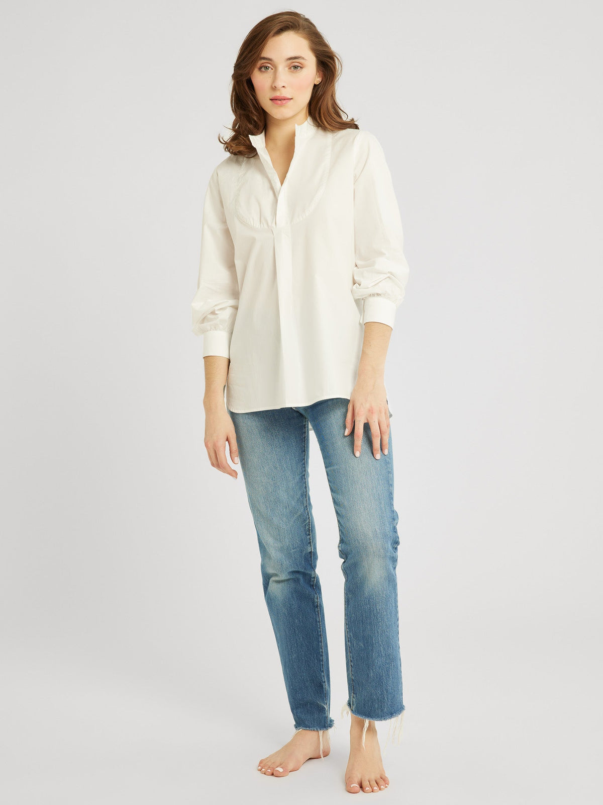 Tilda Top in White — The cloth
