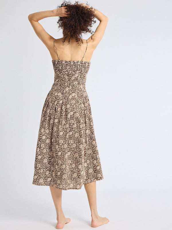 Tully Dress in Cocoa Floral — view 8
