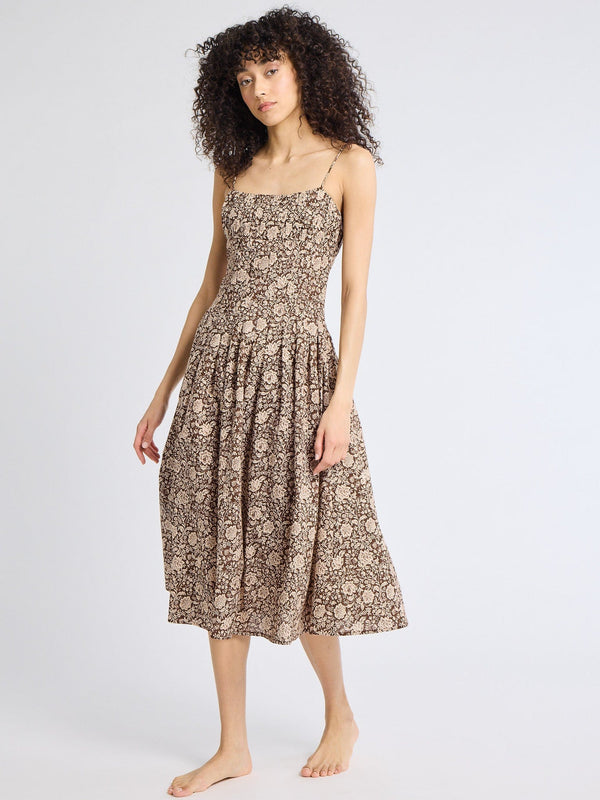 Tully Dress in Cocoa Floral — view 6