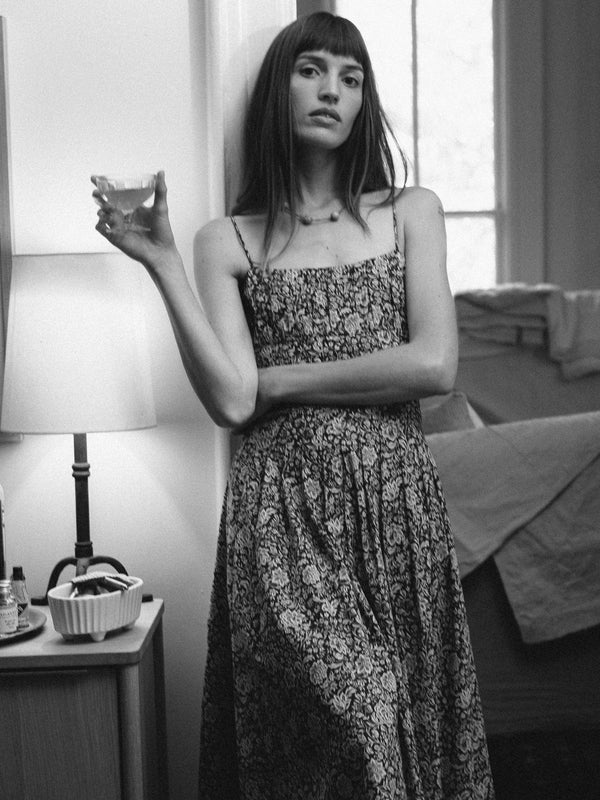 Tully Dress in Cocoa Floral — view 19