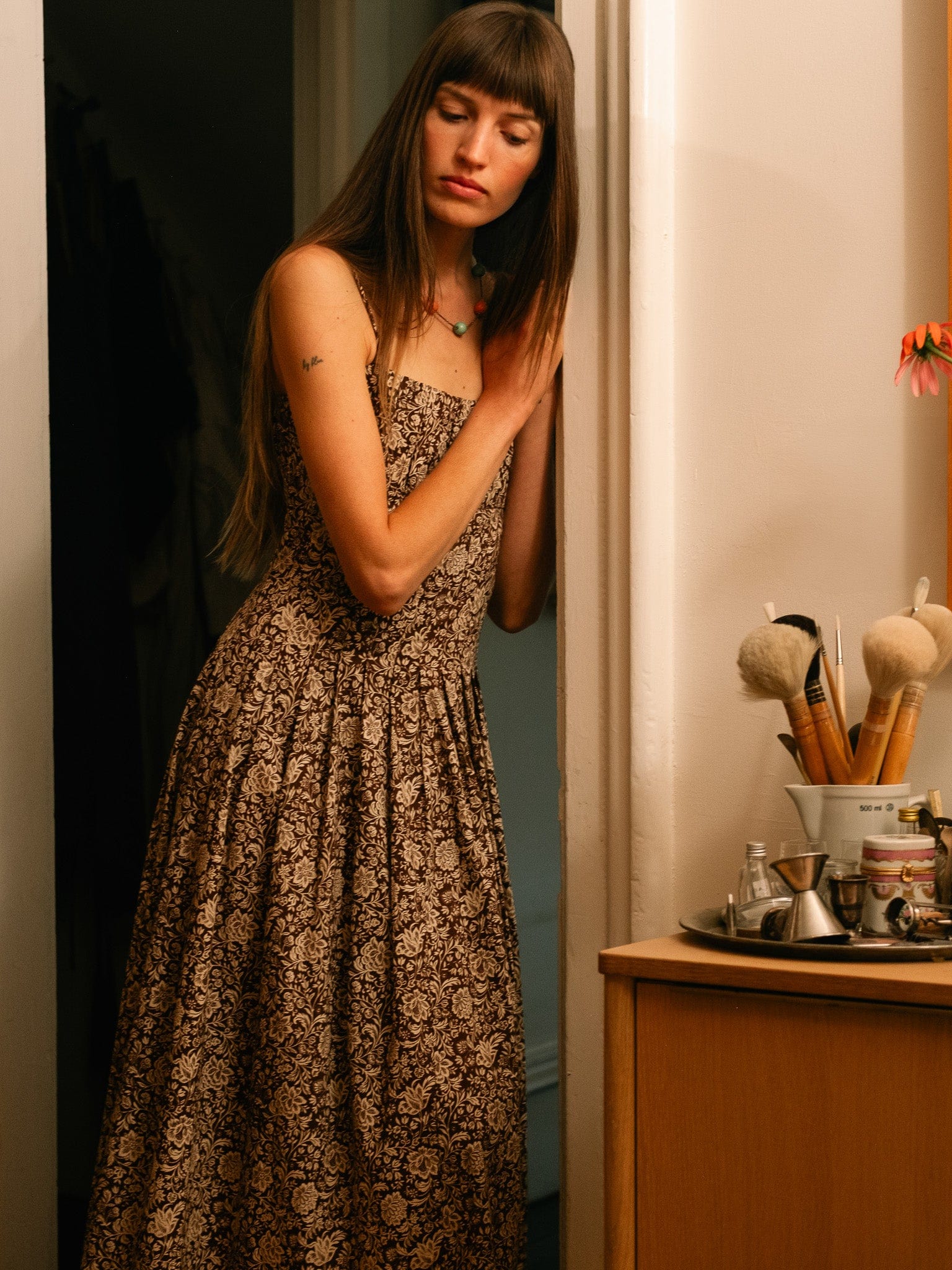 MILLE Clothing Tully Dress in Cocoa Floral