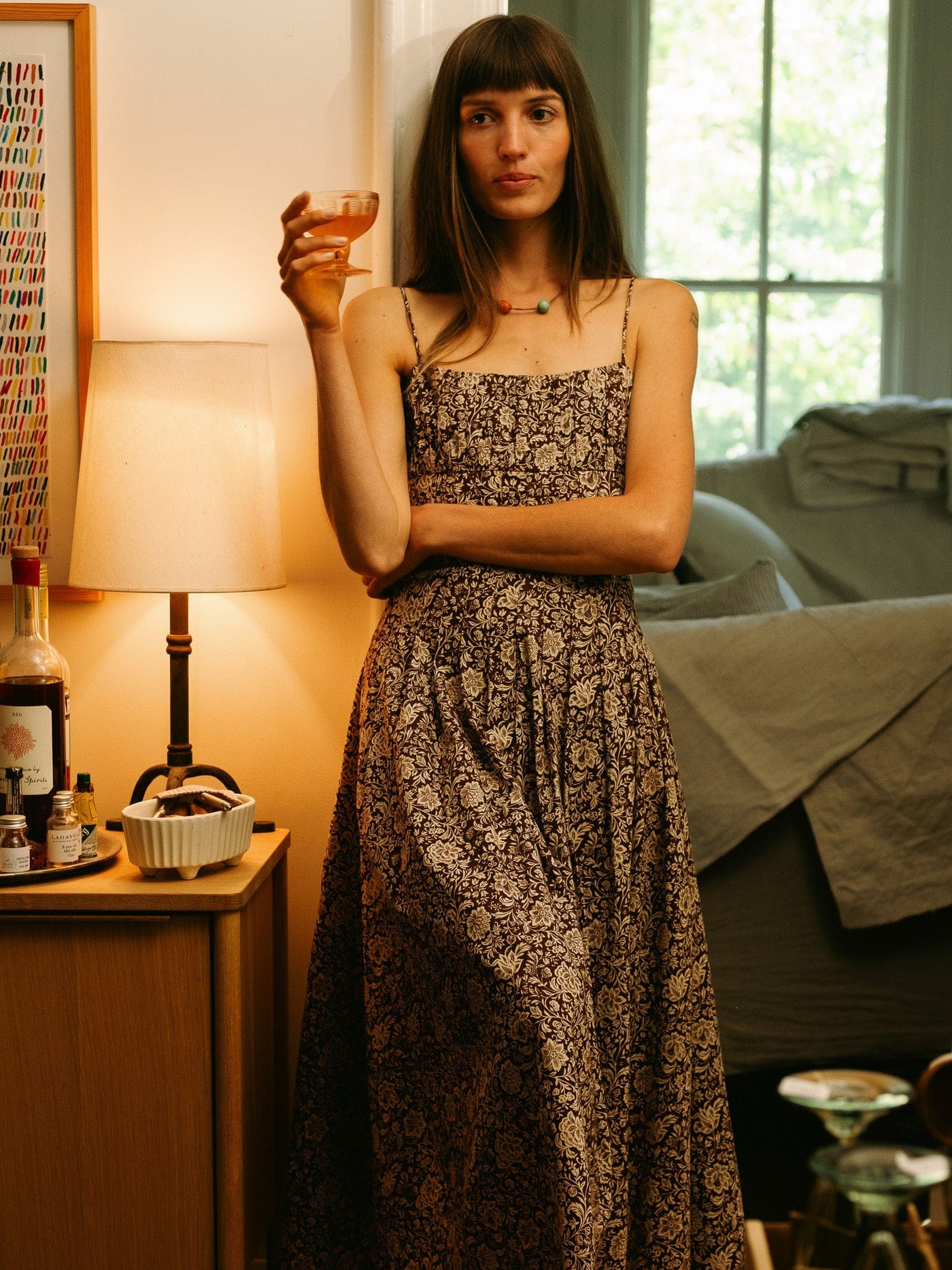 MILLE Tully Dress in Cocoa Floral