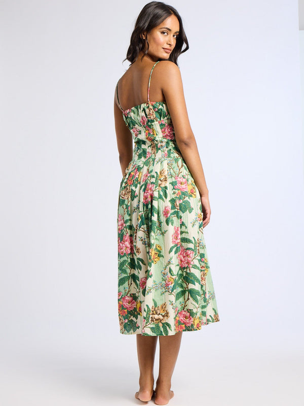 Tully Dress in Garden Stripe — view 8
