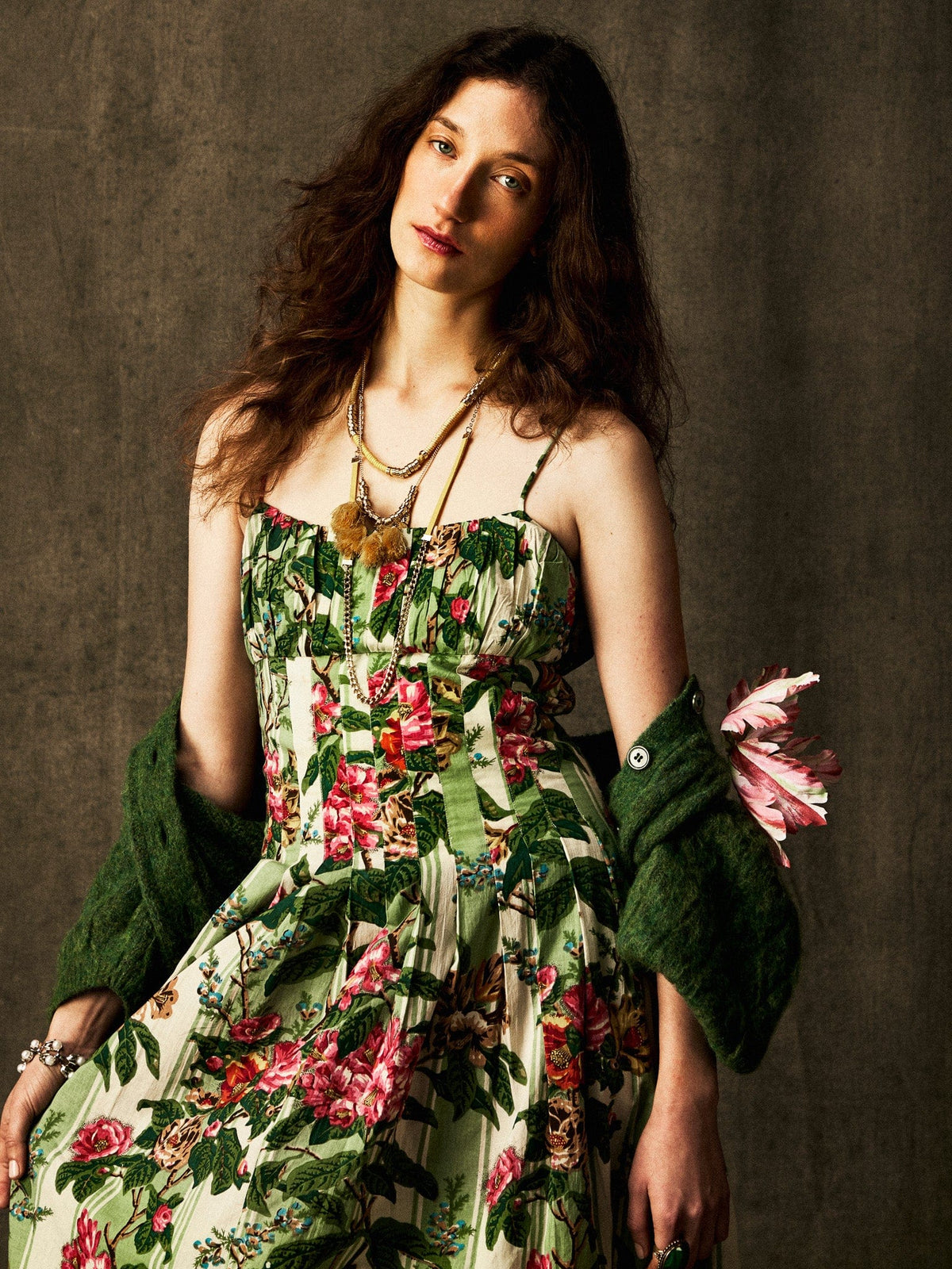 Tully Dress in Garden Stripe — The cloth