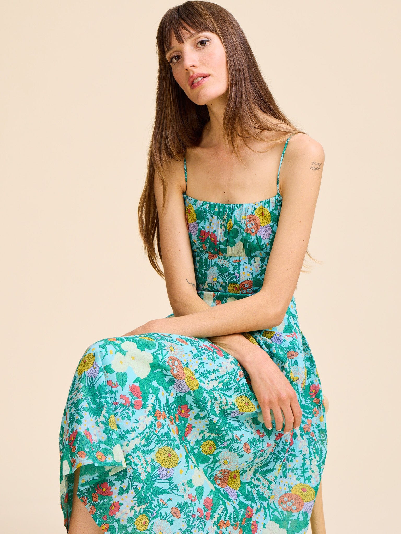 MILLE Clothing Tully Dress in Swedish Garden