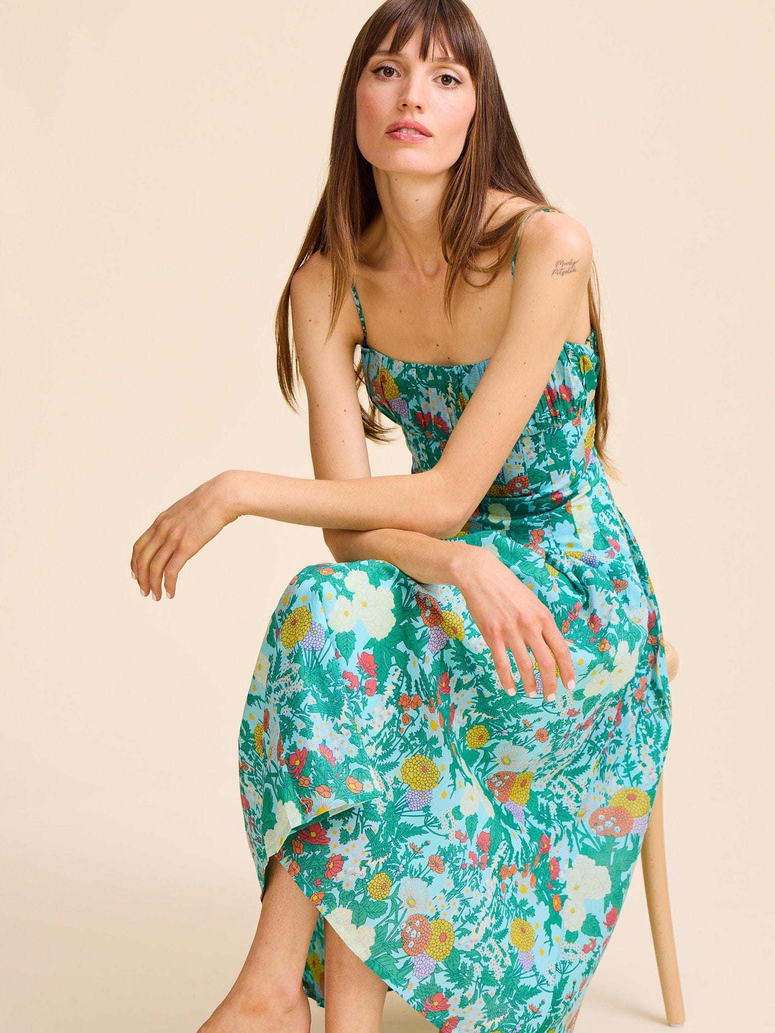 MILLE Clothing Tully Dress in Swedish Garden