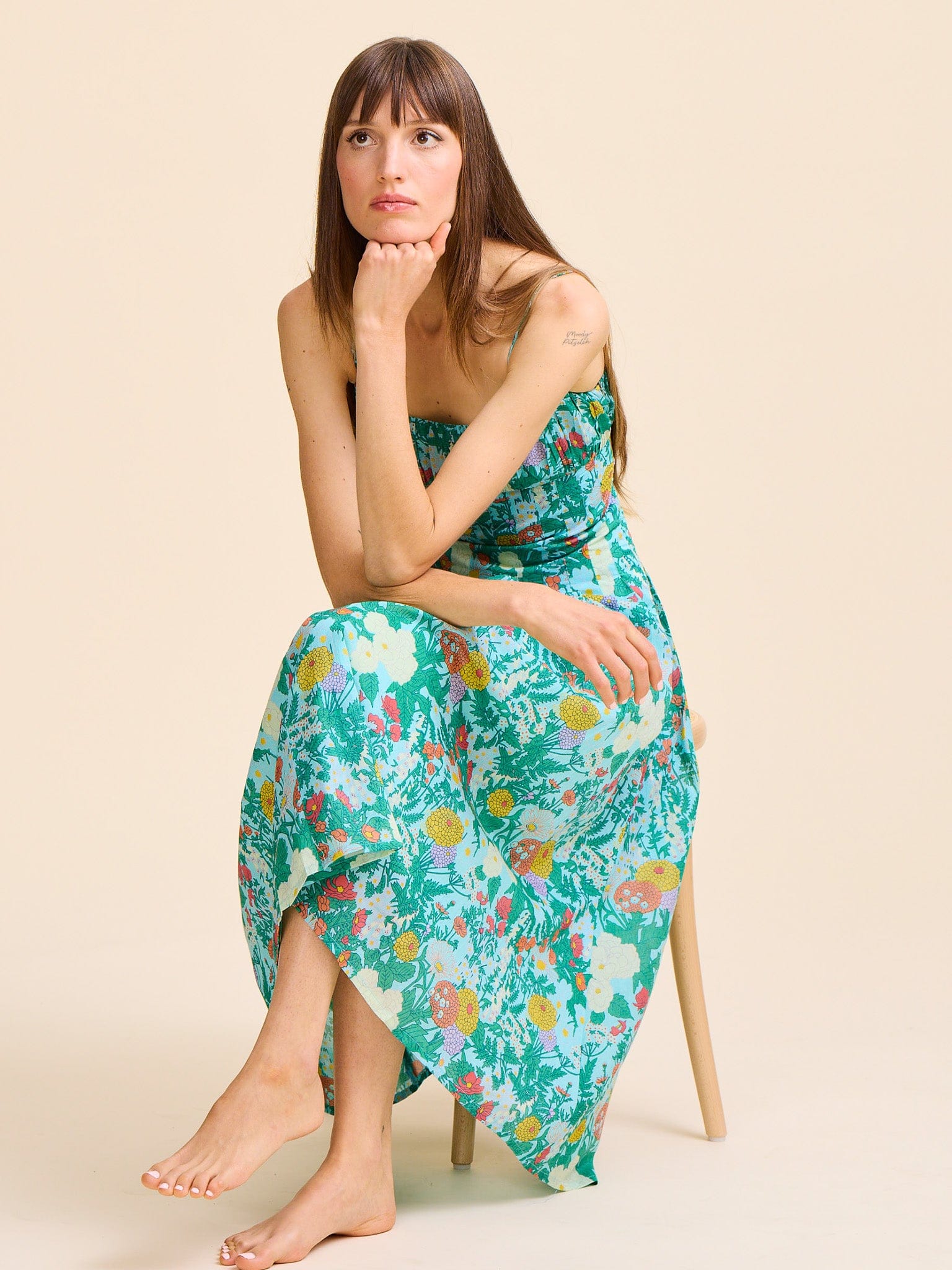 MILLE Clothing Tully Dress in Swedish Garden