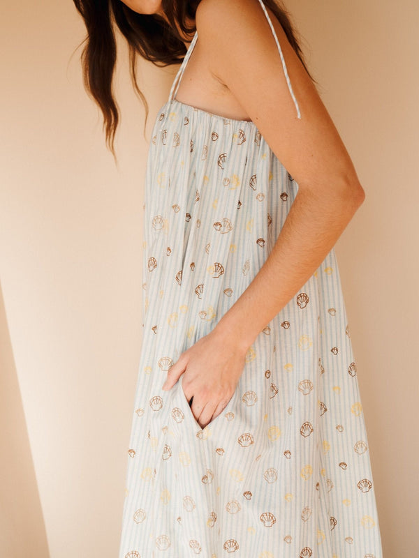 Val Dress in Seashell Embroidery — view 4