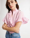 MILLE Clothing Vanessa Top in Bubblegum Stripe