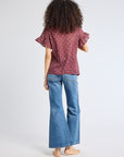 MILLE Clothing Vanessa Top in Burgundy Foulard