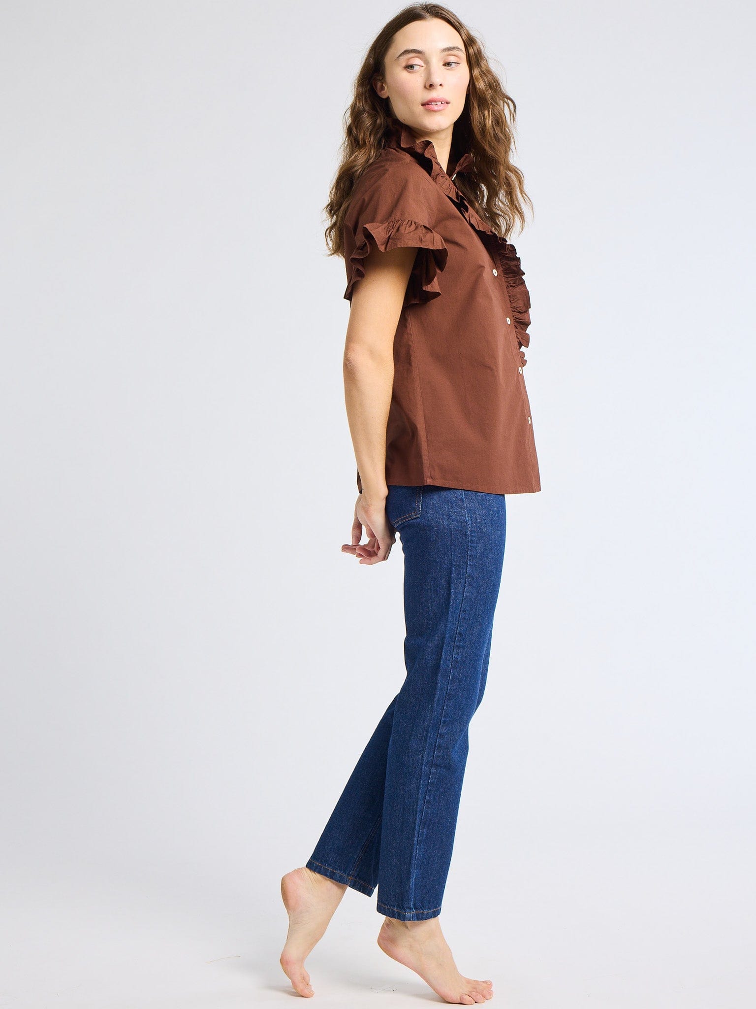 MILLE Clothing Vanessa Top in Chocolate