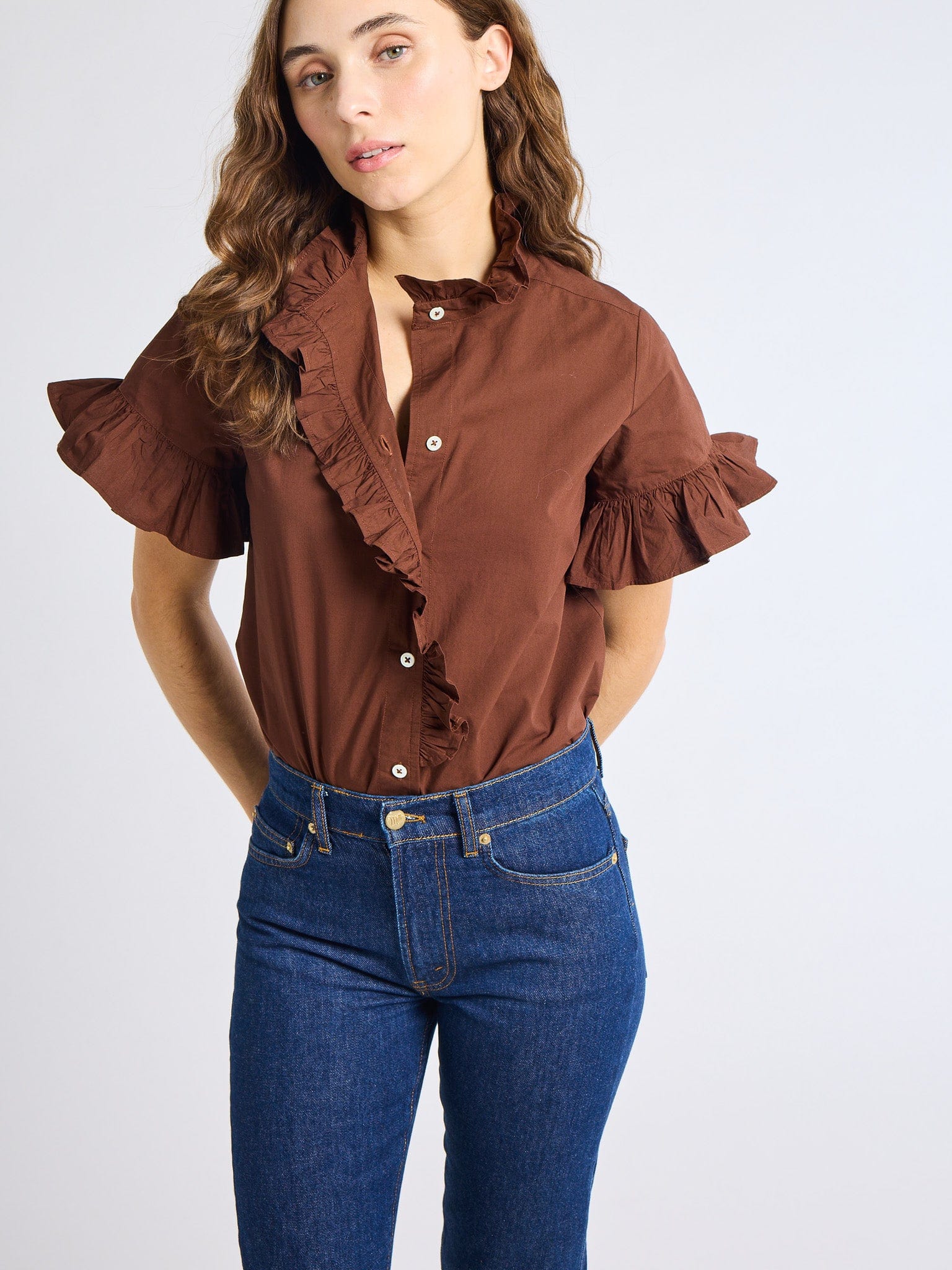 MILLE Clothing Vanessa Top in Chocolate