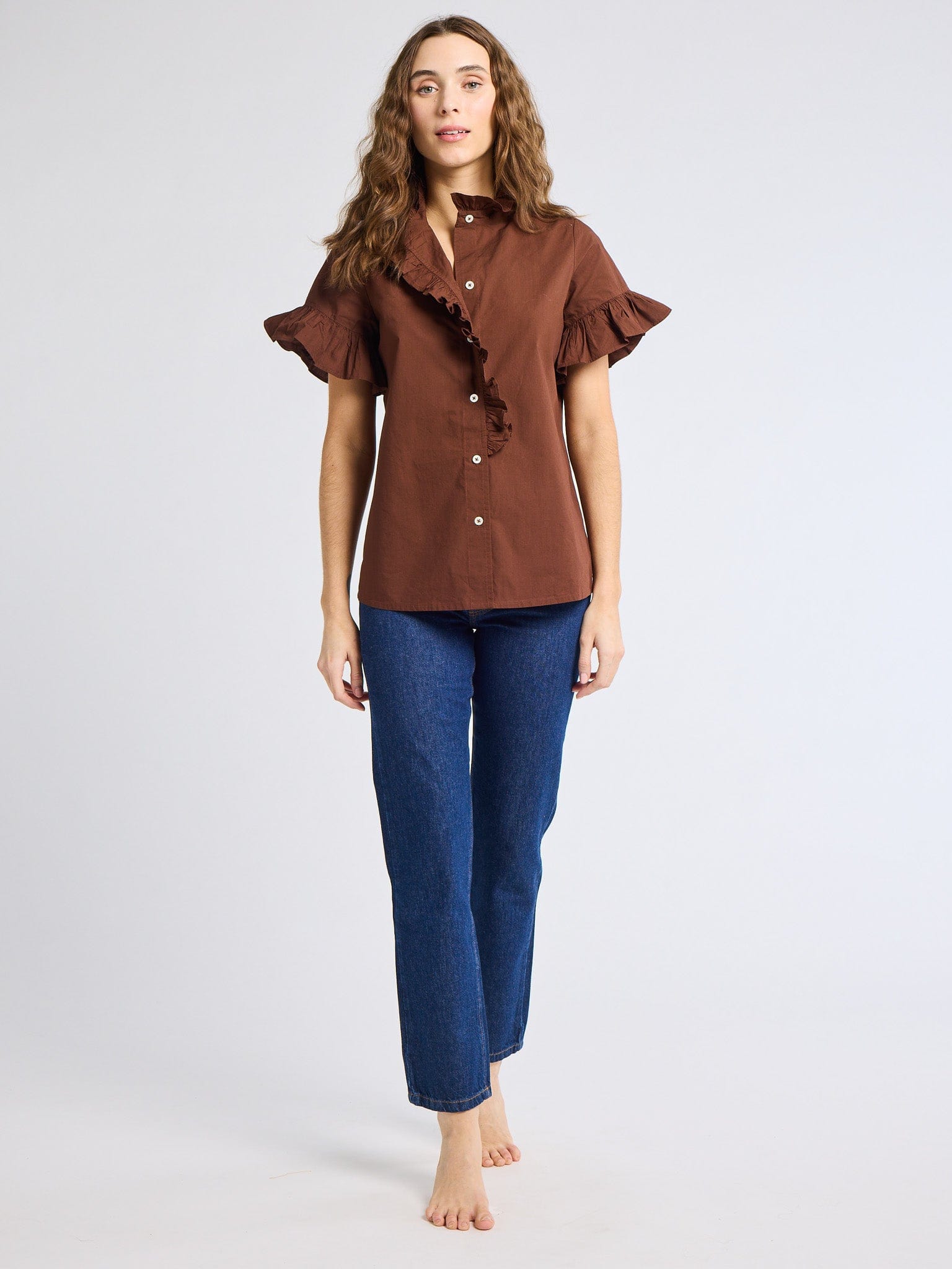 MILLE Clothing Vanessa Top in Chocolate