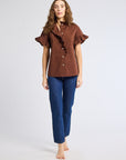 MILLE Clothing Vanessa Top in Chocolate