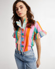 MILLE Clothing Vanessa Top in Confetti Stripe