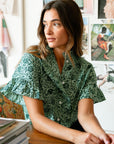 MILLE Clothing Vanessa Top in Jade Floral