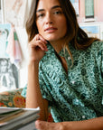 MILLE Clothing Vanessa Top in Jade Floral