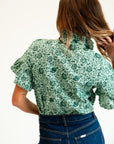 MILLE Clothing Vanessa Top in Jade Floral