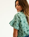 MILLE Clothing Vanessa Top in Jade Floral