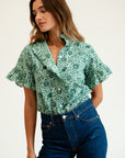 MILLE Clothing Vanessa Top in Jade Floral