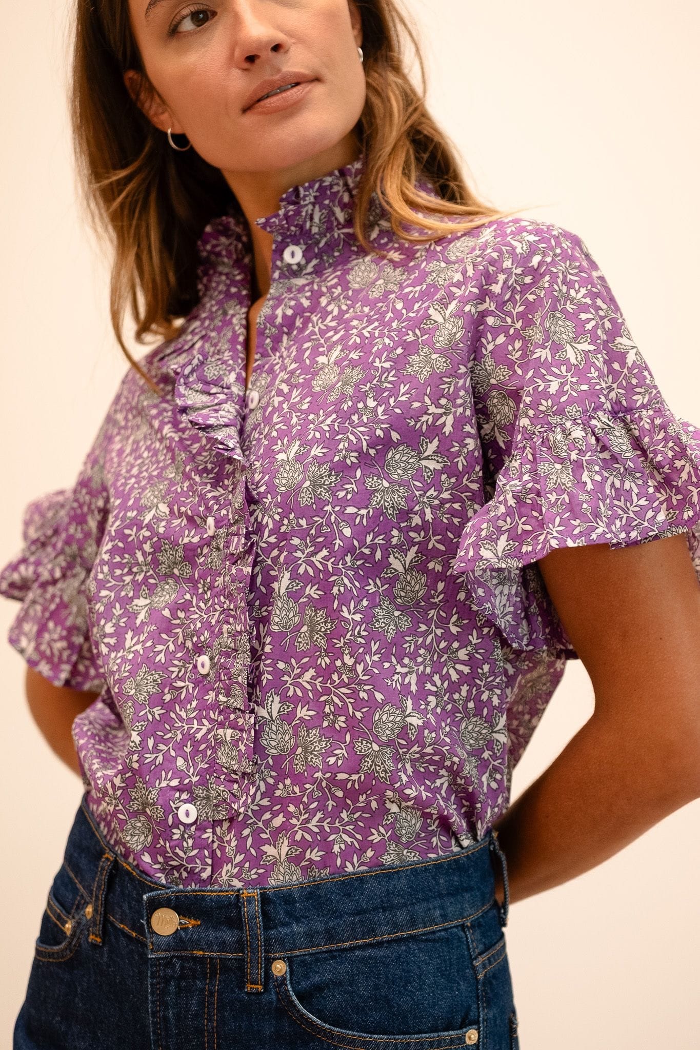 MILLE Clothing Vanessa Top in Provence Floral