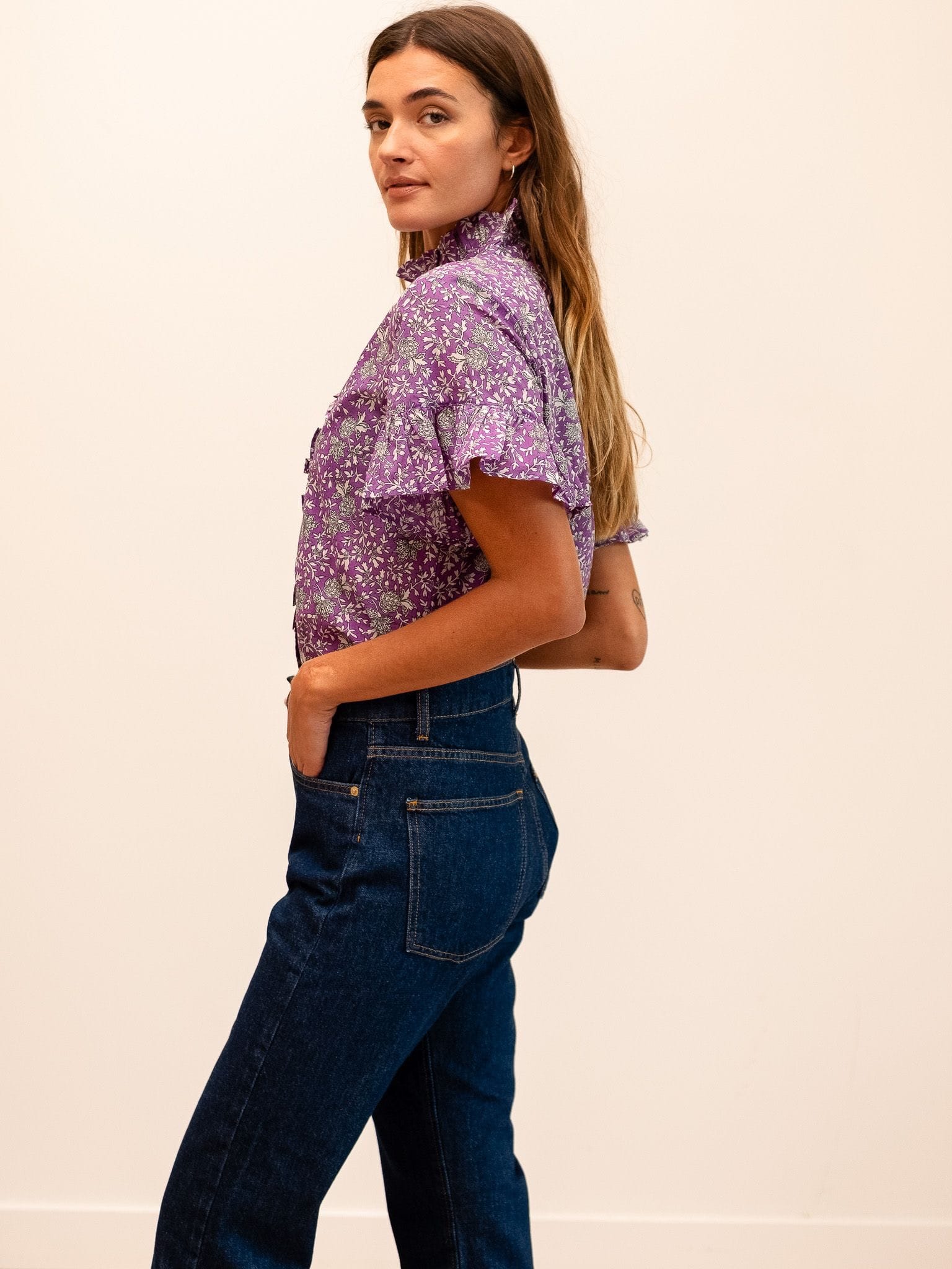 MILLE Clothing Vanessa Top in Provence Floral