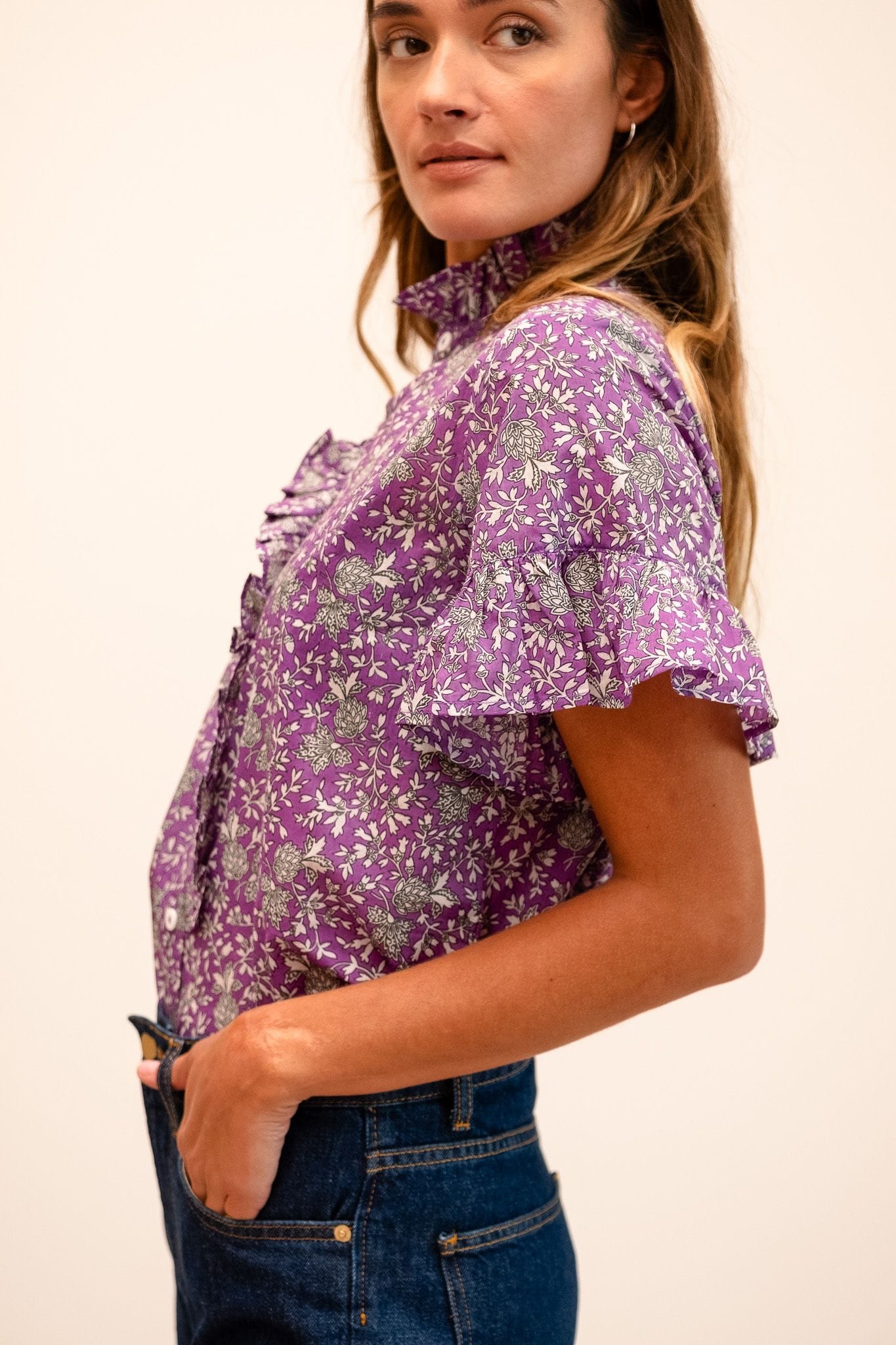 MILLE Clothing Vanessa Top in Provence Floral