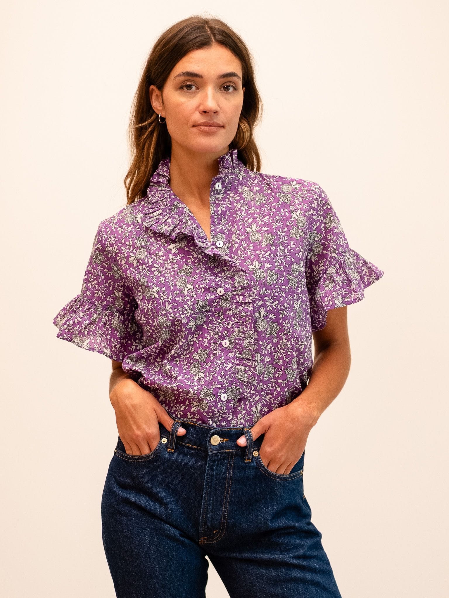 MILLE Clothing Vanessa Top in Provence Floral