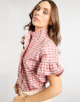 MILLE Clothing Vanessa Top in Sugarplum Plaid