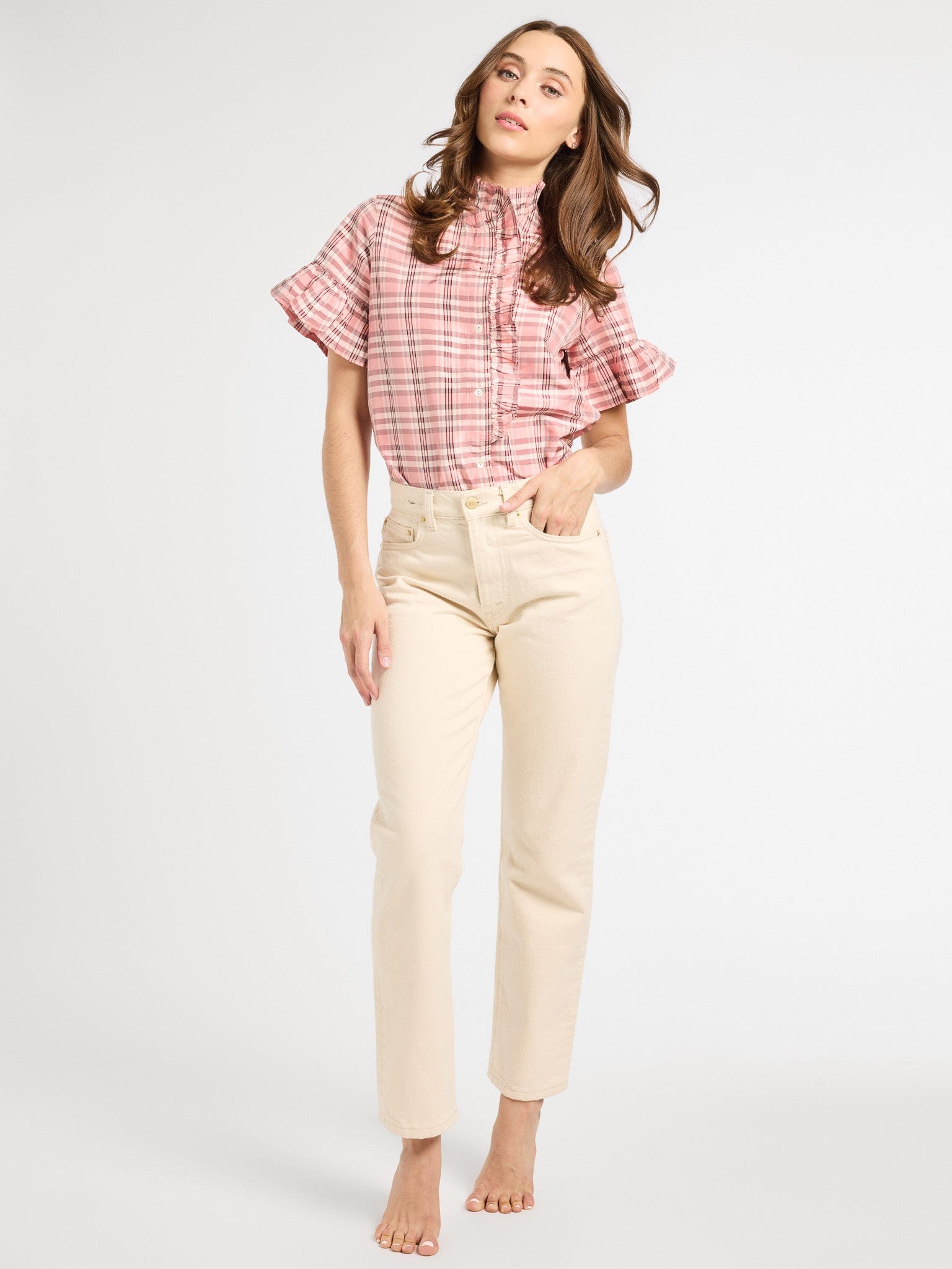 MILLE Clothing Vanessa Top in Sugarplum Plaid