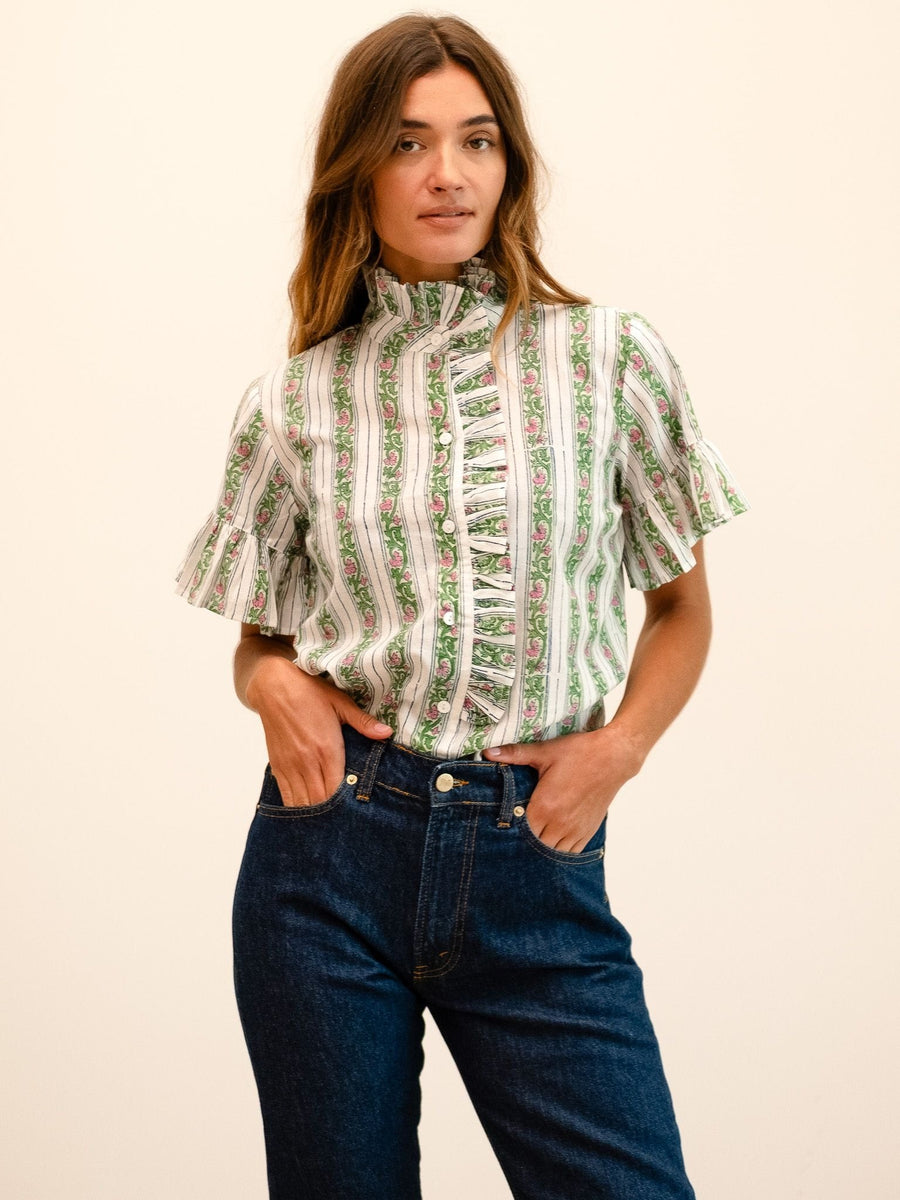 Vanessa Top in Sweet Pea Stripe — alternate view