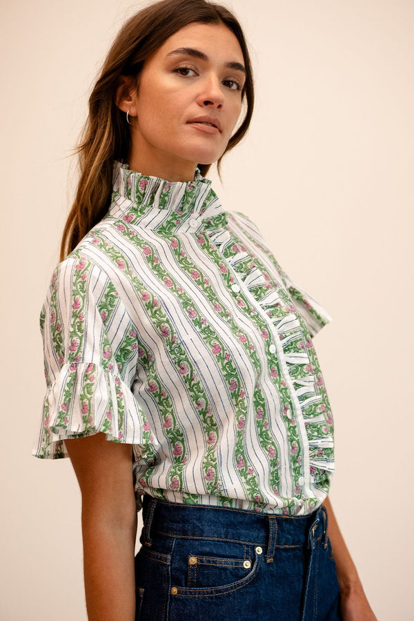 Vanessa Top in Sweet Pea Stripe — view 5