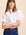 MILLE Vanessa Top in White – cascading ruffles and bell sleeves, front view