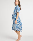 MILLE Clothing Vera Dress in Blue Hibiscus