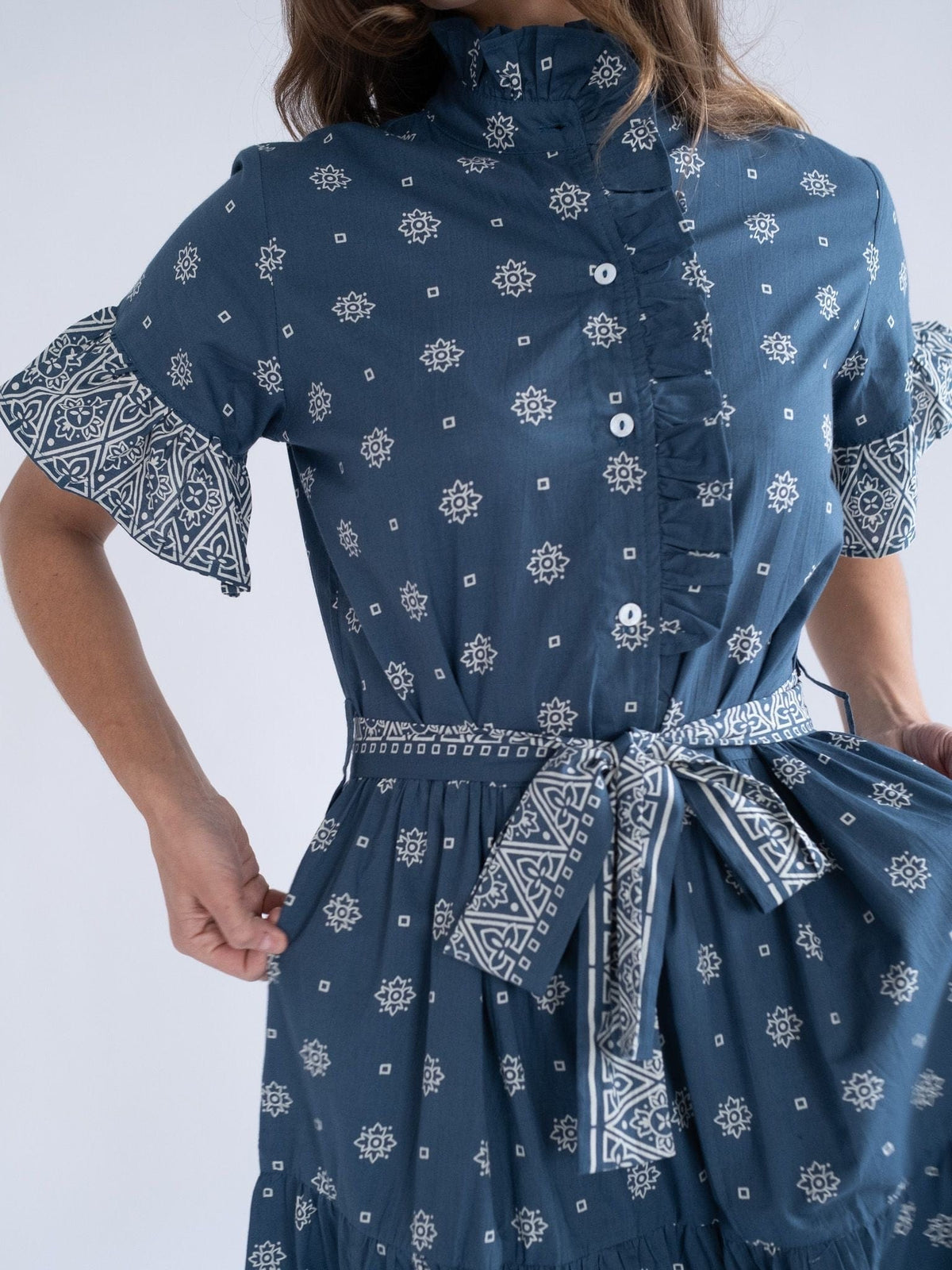 Victoria Dress in Bandana — The cut