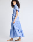 MILLE Clothing Victoria Dress in Blue Oxford